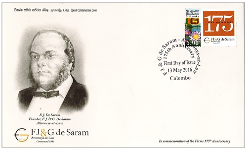 FJ & G de Saram (Attorneys-at-Law) - 175th Anniversary - 2016 (SPC)