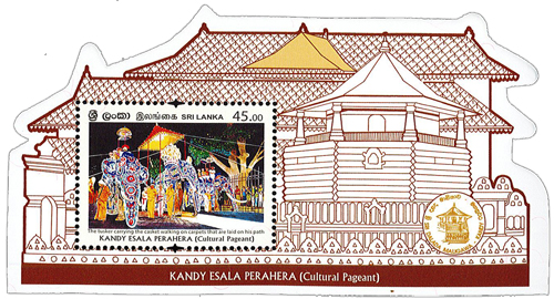 Kandy Esala Perahera (SS) - 2020 (The tusker carrying the casket walking on carpets that are laid on his path)