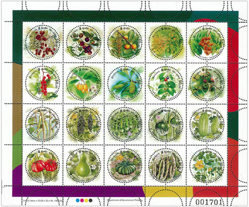 Fruits and Vegetables of Sri Lanka - 2023 (Sheetlet) 